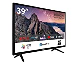 Hitachi 39HE2200, Smart TV 39 Pulgadas, HDR10, Sonido DTS, WiFi, USB Grabador, Compatible con Alexa