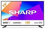 Sharp 70CL6EA - Android TV de 70' (4K Ultra HD, 4X HDMI 2.0, 2X USB, Bluetooth), Google Assistant,...