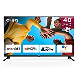 Televisores CHiQ - Smart TV LED 40 Pulgadas, Resolución FHD, Android 11, Frameless TV, HDR10, WiFi...