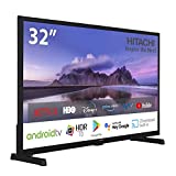 H I T A C H I 32HAE2351 Android Smart TV 32 pulgadas, alta definición, HDR10, Bluetooth, Google...