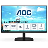 AOC 27B2H- Monitor de 27'Full HD (1920x1080, 75 Hz, IPS, FlickerFree, 250 cd/m, D-SUB, HDMI, VGA,...